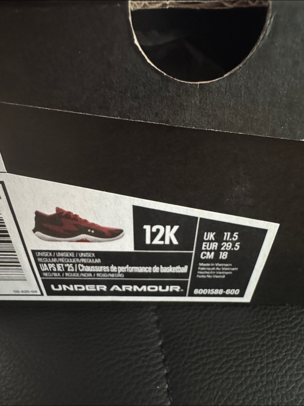 BRAND NEW boy youth under armour ps jet ‘25 basketball shoes size 11 & 12 - Picture 9 of 9
